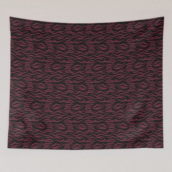 Item preview, Black and Burgundy tiger print designed and sold by pattern-archive.