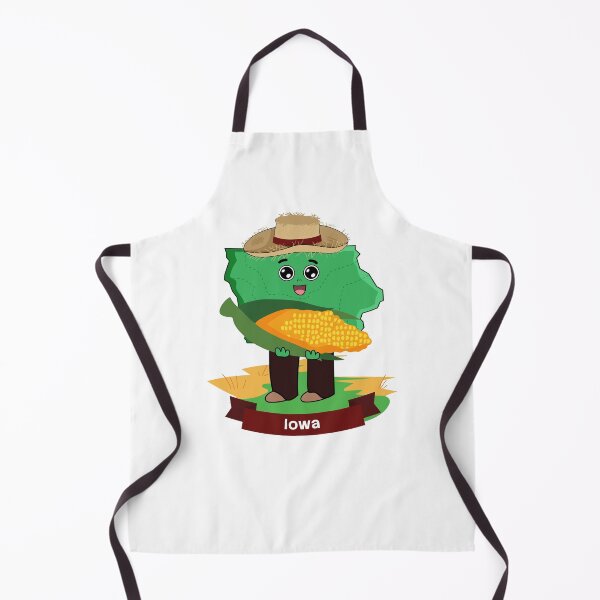 Item preview, Iowa State Map Character with Farmer Hat designed and sold by Travel.Art.