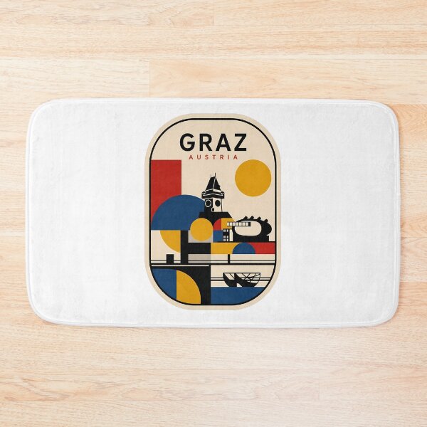 Item preview, Graz Austria Geometric Bauhaus City Skyline Landmarks designed and sold by k3rstman1.