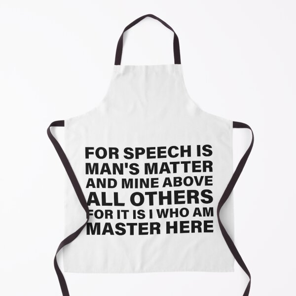 Item preview, For Speech Is Man’s Matter, and Mine Above All Others — The Odyssey Quote (White Version) designed and sold by LiteraryRelics.