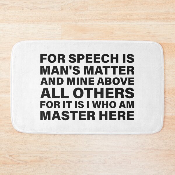 Item preview, For Speech Is Man’s Matter, and Mine Above All Others — The Odyssey Quote (White Version) designed and sold by LiteraryRelics.