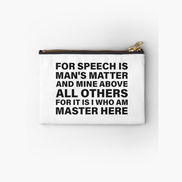 Item preview, For Speech Is Man’s Matter, and Mine Above All Others — The Odyssey Quote (White Version) designed and sold by LiteraryRelics.