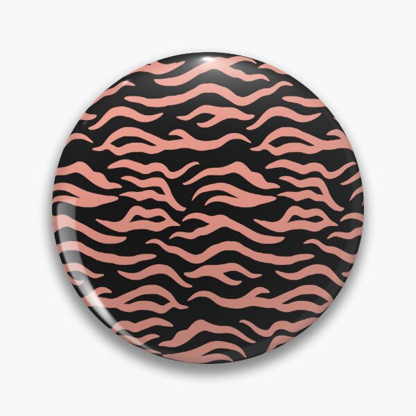 Item preview, Black and Coral tiger print designed and sold by pattern-archive.
