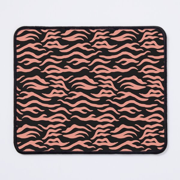Item preview, Black and Coral tiger print designed and sold by pattern-archive.