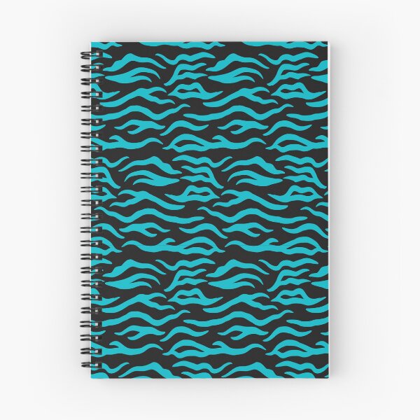 Item preview, Black and Cyan tiger print designed and sold by pattern-archive.
