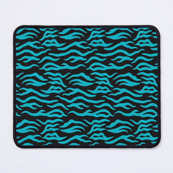 Item preview, Black and Cyan tiger print designed and sold by pattern-archive.