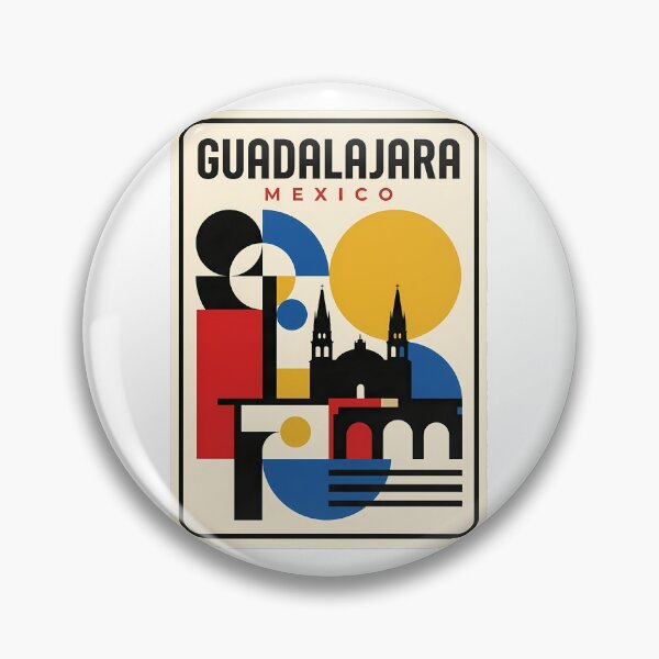 Item preview, Guadalajara Mexico Retro Geometric Travel Poster designed and sold by k3rstman1.