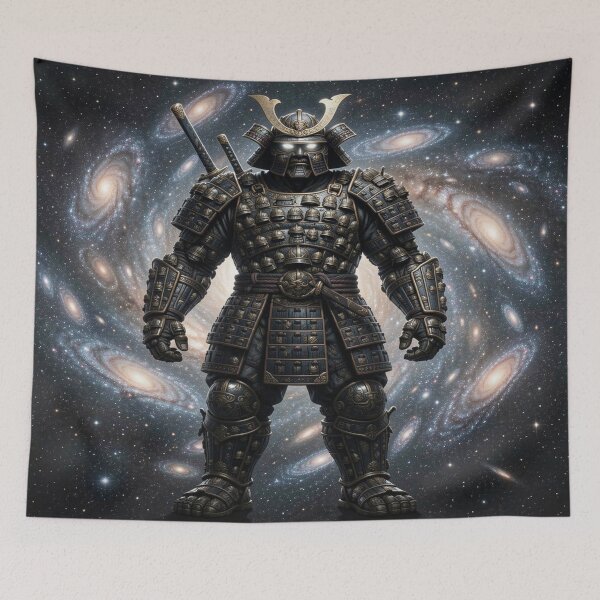 Item preview, Samurai Warrior made of tiny robots on an alien planet in dark sci-fi concept art designed and sold by FotoworldEdel.