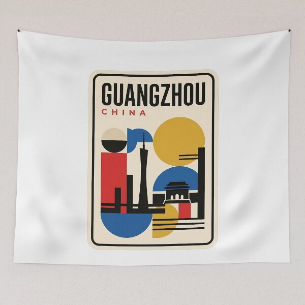 Item preview, Vintage Guangzhou China Mid Century Modern Travel designed and sold by k3rstman1.