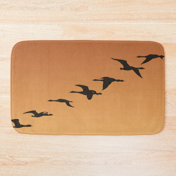 Item preview, Birds Flying Sunset Silhouette Warm Sky Art designed and sold by Luna-Flow.