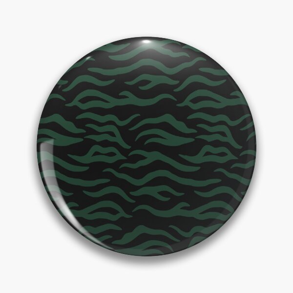 Item preview, Black and Forest Green tiger print designed and sold by pattern-archive.