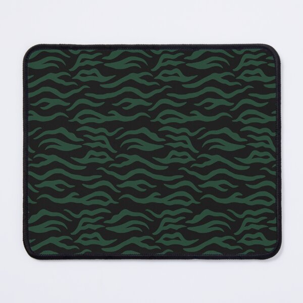 Item preview, Black and Forest Green tiger print designed and sold by pattern-archive.