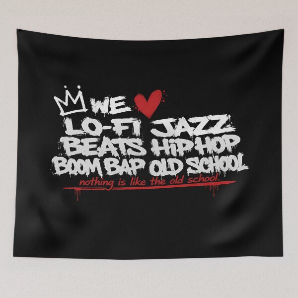 Item preview, WE LOVE LO-FI 8 – Old School Hip Hop Streetwear Design designed and sold by Salimgor Hangaround Music.