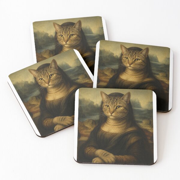 Item preview, Meowna Lisa designed and sold by FyreHorse Designs.
