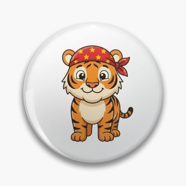 Item preview, Cute Tiger Mascot with a Bandana designed and sold by BoldConcept43.