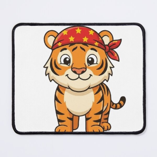Item preview, Cute Tiger Mascot with a Bandana designed and sold by BoldConcept43.