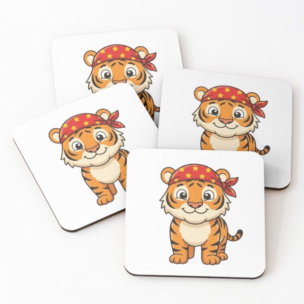 Item preview, Cute Tiger Mascot with a Bandana designed and sold by BoldConcept43.