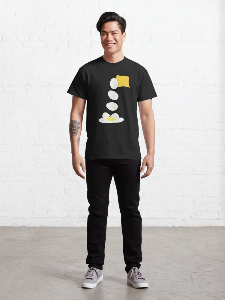 Alternate view of Food Fight - Cheese vs Egg. Classic T-Shirt
