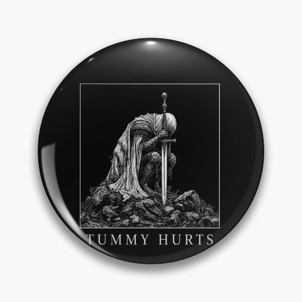 Item preview, Funny Tummy Hurts Medieval Knight Funny Fantasy Humor Art designed and sold by elderberry.
