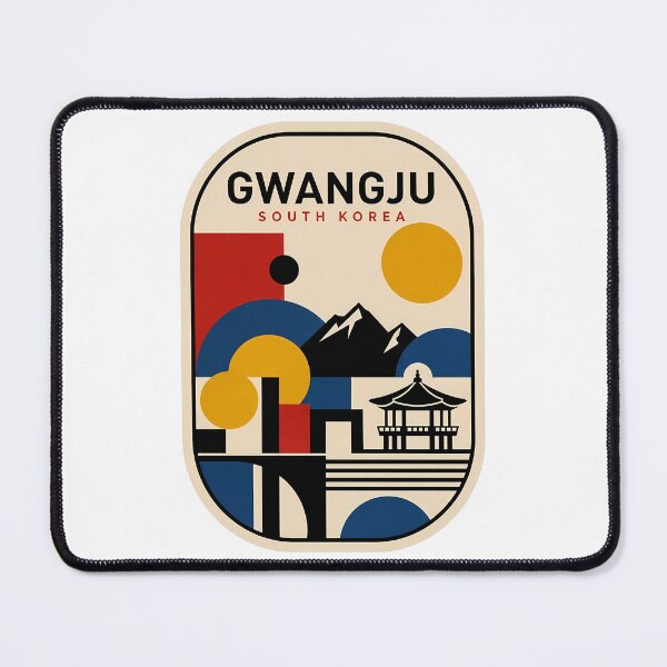 Item preview, Retro Gwangju South Korea Geometric Cityscape Landscape designed and sold by k3rstman1.