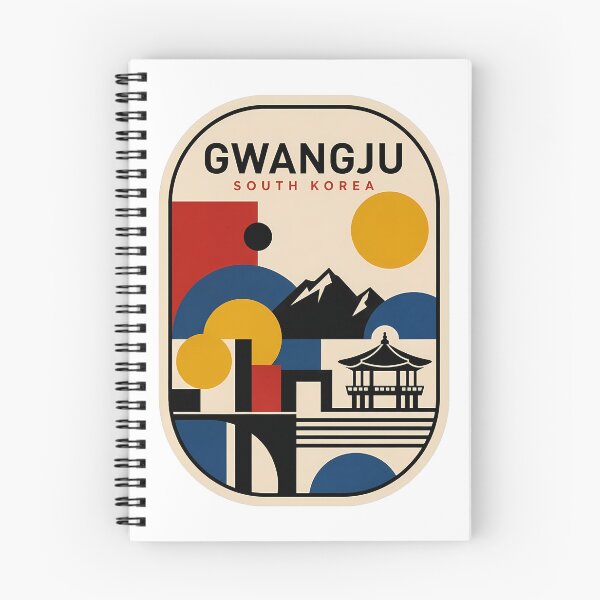 Item preview, Retro Gwangju South Korea Geometric Cityscape Landscape designed and sold by k3rstman1.