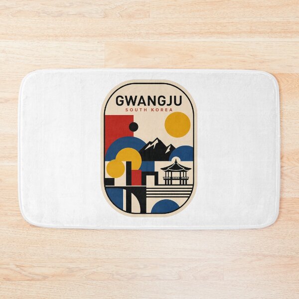 Item preview, Retro Gwangju South Korea Geometric Cityscape Landscape designed and sold by k3rstman1.