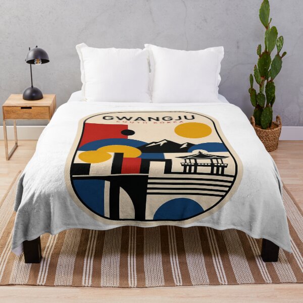 Item preview, Retro Gwangju South Korea Geometric Cityscape Landscape designed and sold by k3rstman1.