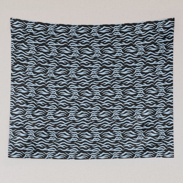 Item preview, Black And Ice Blue Tiger Print Pattern designed and sold by pattern-archive.
