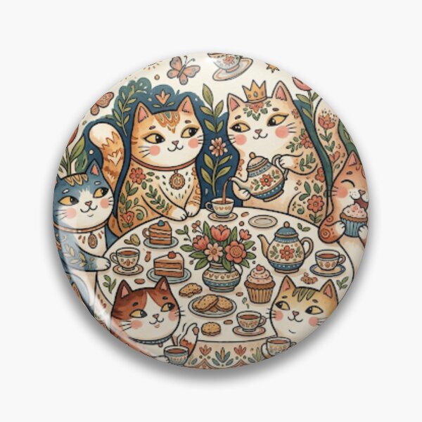 Item preview, Cozy Tea Time Cats designed and sold by Iampoji.
