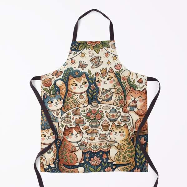 Item preview, Cozy Tea Time Cats designed and sold by Iampoji.