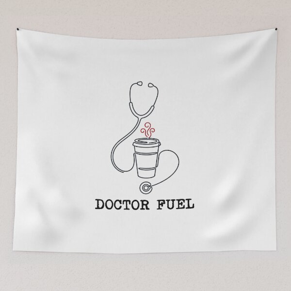 Item preview, Funny Doctor Fuel Coffee Stethoscope Registered Physician Gift T-Shirt designed and sold by Osmose-Studio ⭐⭐⭐⭐⭐.
