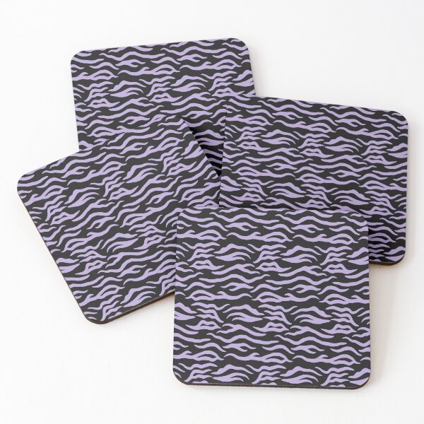 Item preview, Black and Lilac tiger print designed and sold by pattern-archive.