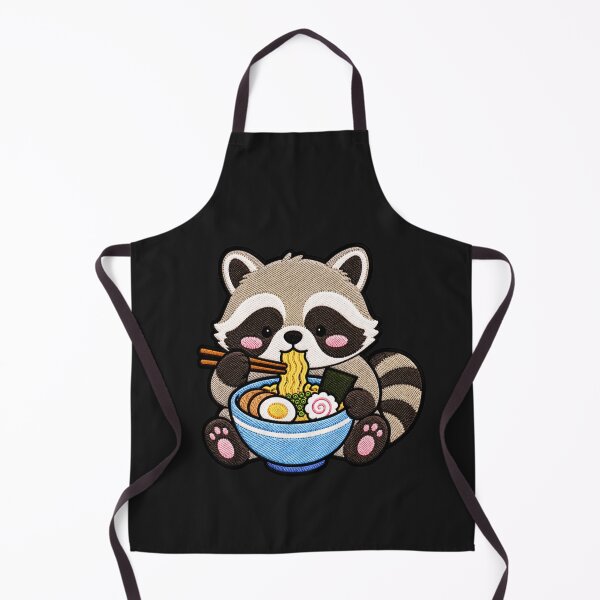 Item preview, Parche bordado de mapache ramen | Lindo mapache kawaii amante de los fideos designed and sold by ColorSplash123.