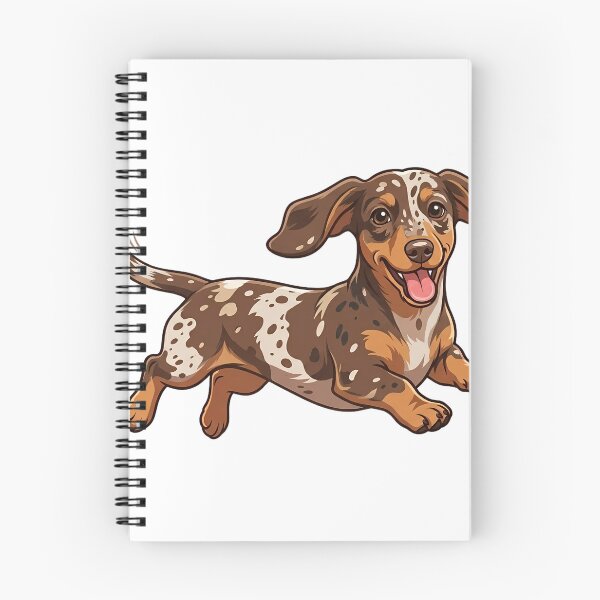 Artikelvorschau, Niedlicher Dackelwelpe mit gefleckten Kaninchenmotiven – lebendige Illustration entworfen und verkauft von BULLcompany.