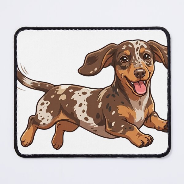 Item preview, Cute Dapple Kaninchen Dachshund Puppy - Vibrant Illustration  designed and sold by BULLcompany.