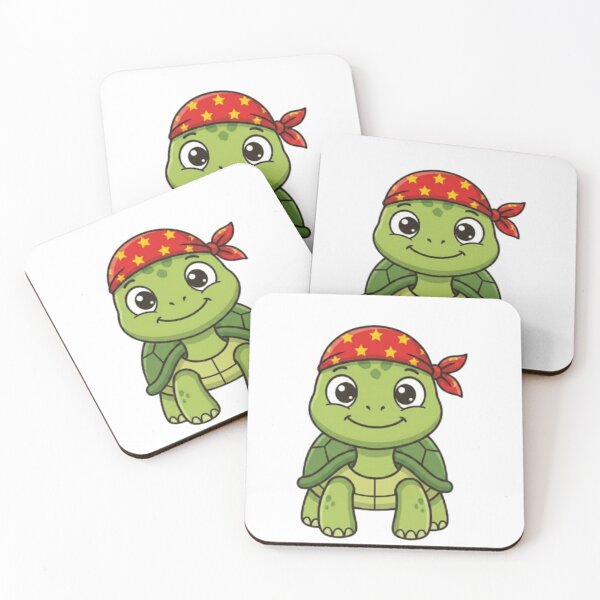 Item preview, Cute Turtle Mascot with a Bandana designed and sold by BoldConcept43.