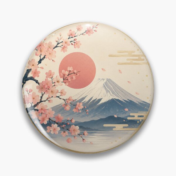 Item preview, Minimal Sakura Fuji Circle Art designed and sold by NeoSakura.