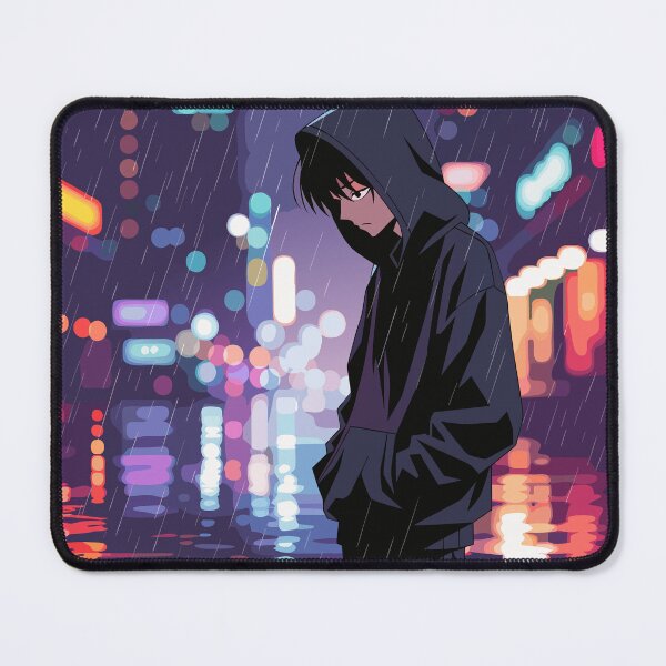 Item preview, Sad Anime Boy Rain Sticker designed and sold by inkfusionhub99.