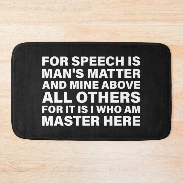 Item preview, For Speech Is Man’s Matter, and Mine Above All Others — The Odyssey Quote (Black Version) designed and sold by LiteraryRelics.