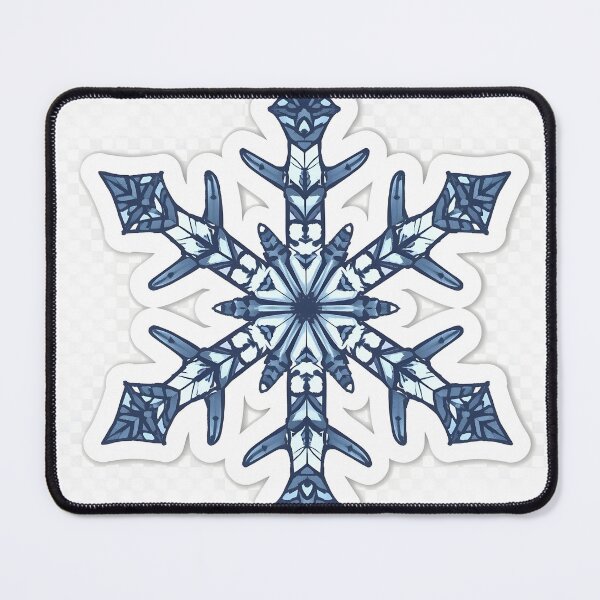 Item preview, Blue Snowflake Mandala Winter Sticker Art Design designed and sold by Luna-Flow.
