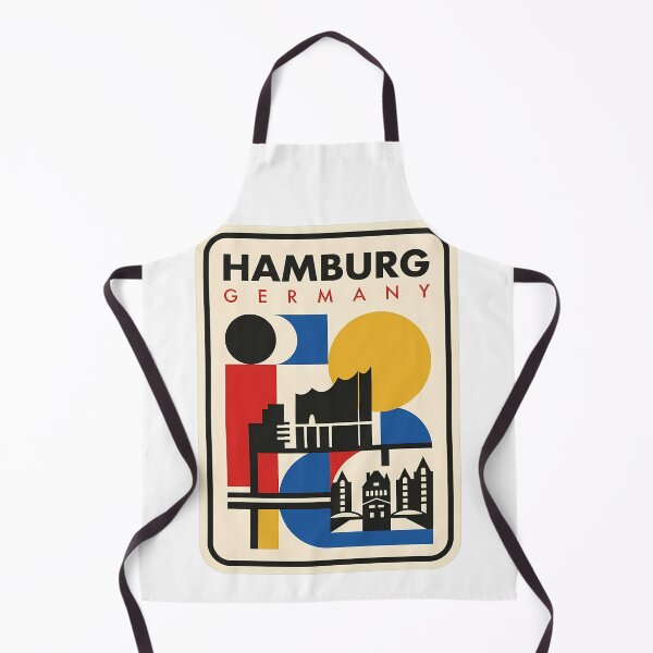 Item preview, Retro Bauhaus Hamburg Germany City Skyline designed and sold by k3rstman1.