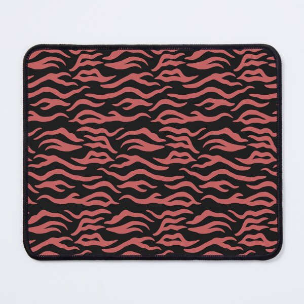 Item preview, Black and Pastel Red tiger print designed and sold by pattern-archive.