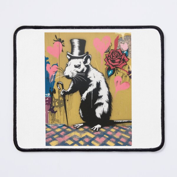 Item preview, Banksy Rat Flower Rose Street Art Vintage Colorfull   designed and sold by Avarestokes.