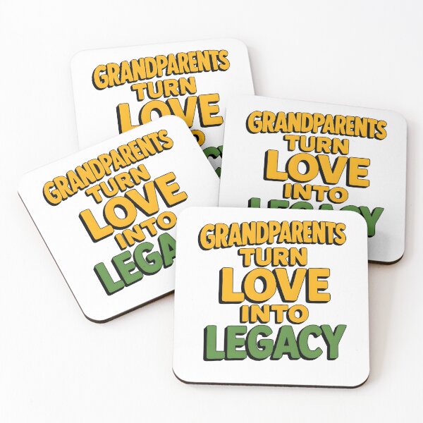 Item preview, Grandparents Turn Love Into Legacy Typography Design designed and sold by Nuvoro Gifts.