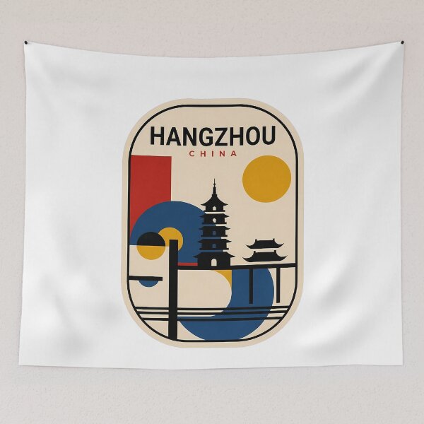 Item preview, Minimalist Hangzhou China West Lake Pagoda Retro designed and sold by k3rstman1.