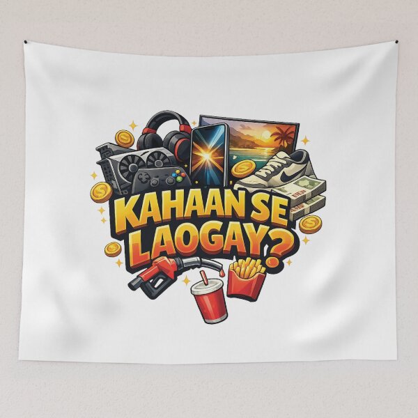 Item preview, Kahan Se Laogay Funny Meme Design – Desi Humor Aesthetic Sticker, Sarcastic Quote T-Shirt, Gen Z Trend designed and sold by Graphic Therapist.