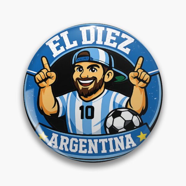 Item preview, The Number 10 Argentina Retro Football Cap / Argentina Sticker designed and sold by Tienda Argentina.