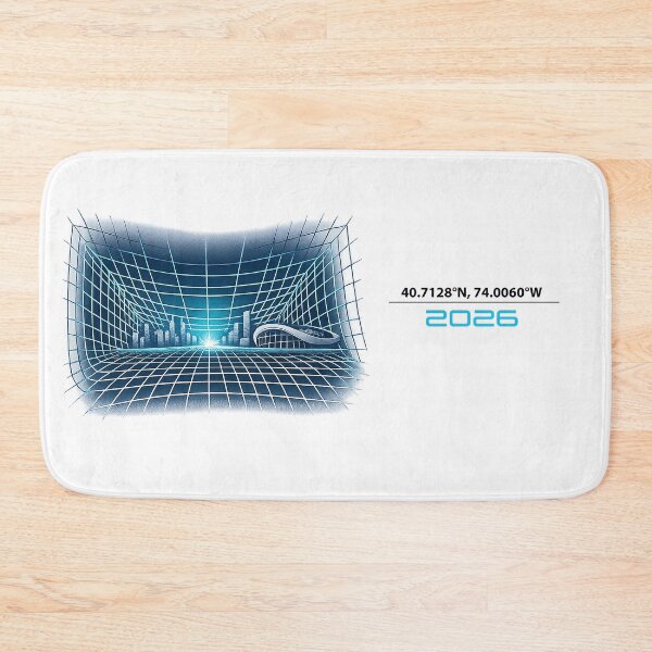 Item preview, Monochrome Retro-Futurism 2026 | Cyber Stadium Grid Football Design designed and sold by slikar.