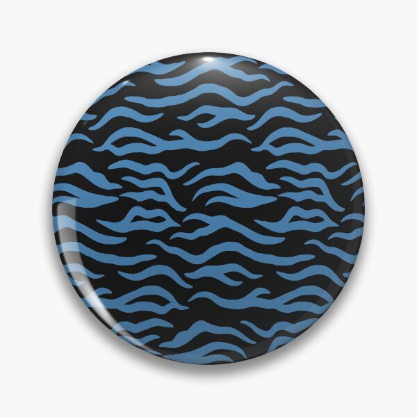 Item preview, Black and Steel Blue tiger print designed and sold by pattern-archive.