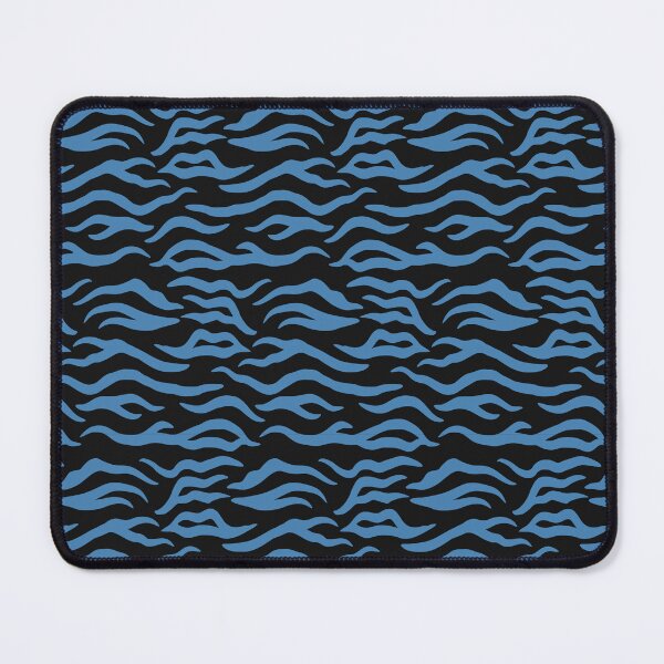 Item preview, Black and Steel Blue tiger print designed and sold by pattern-archive.